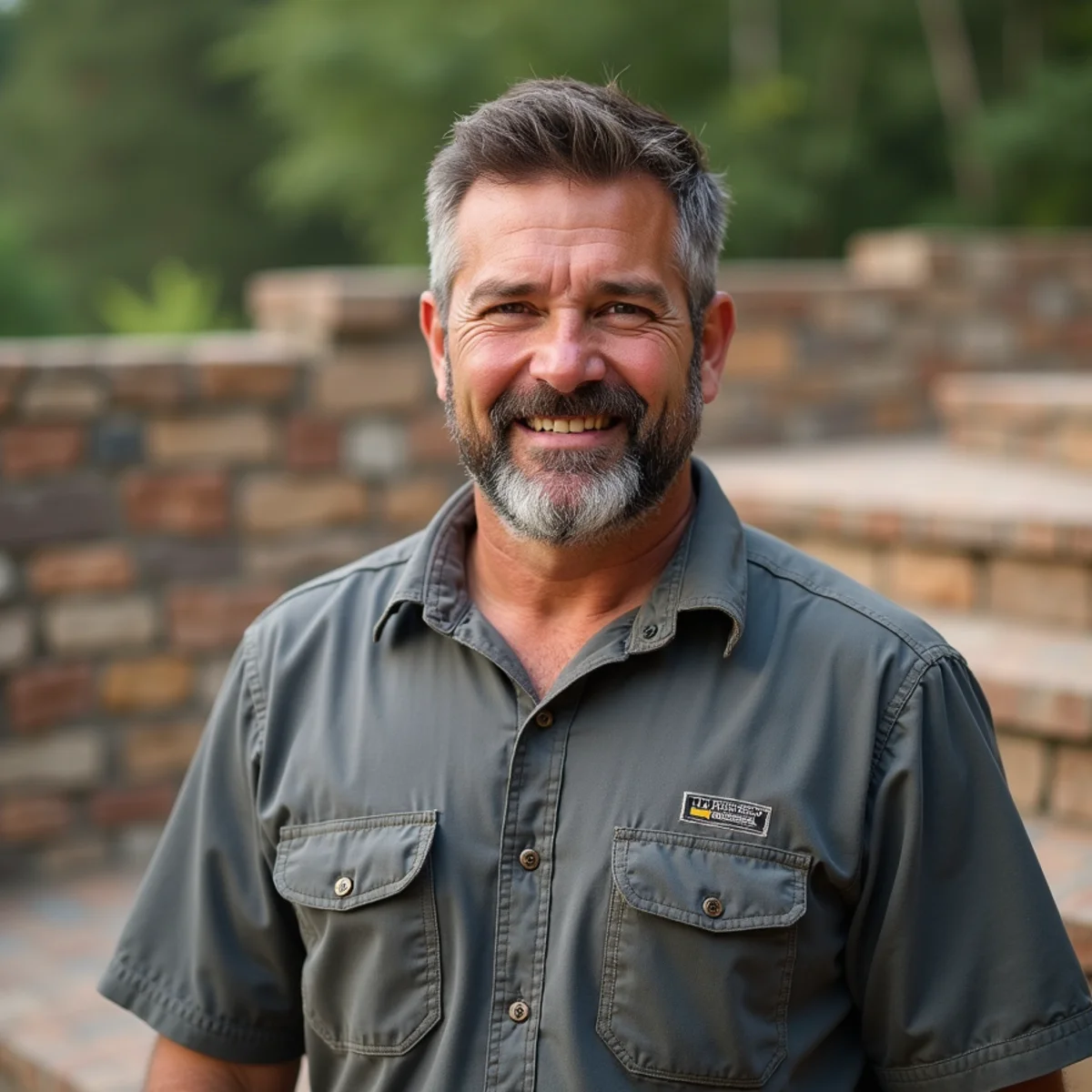 Hunter Kipps, owner of Kipps Kustom Landscapes, on a North Georgia jobsite