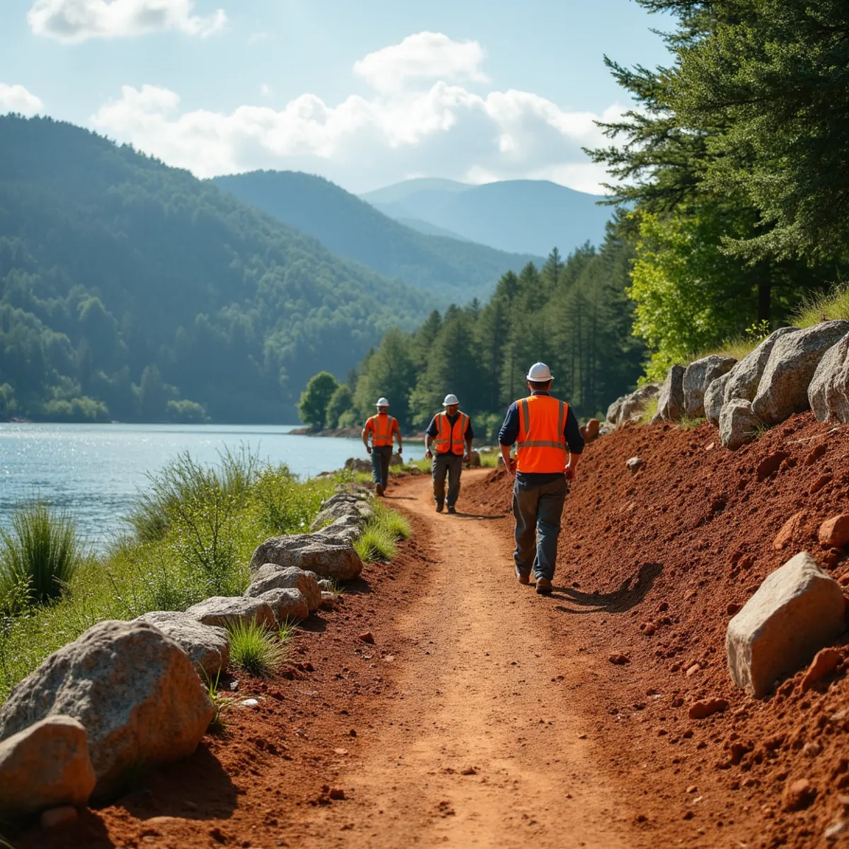 Protected vegetative buffer along a Lake Burton shoreline in Rabun County Georgia